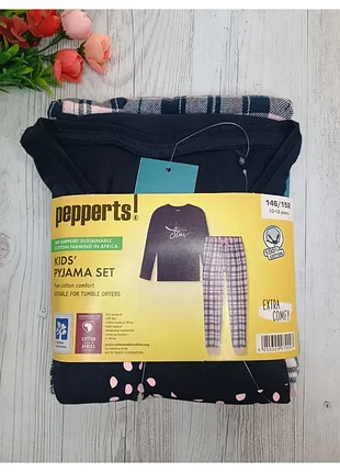 Пижама для девочки, лонгслив + штаны | pepperts 2