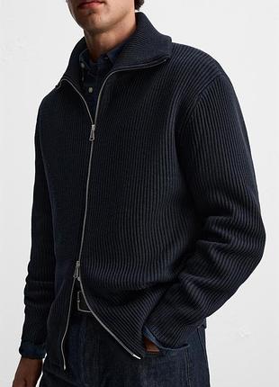 Zara вʼязаний светр фулл-зіп 4