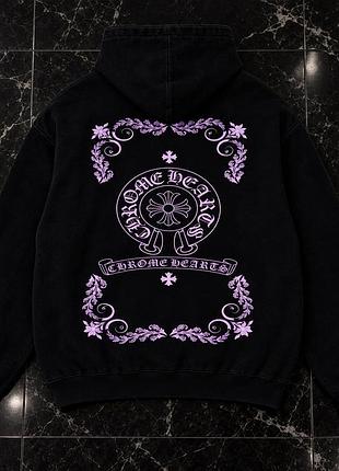 Унісекс худі chrome hearts чорне з принтом