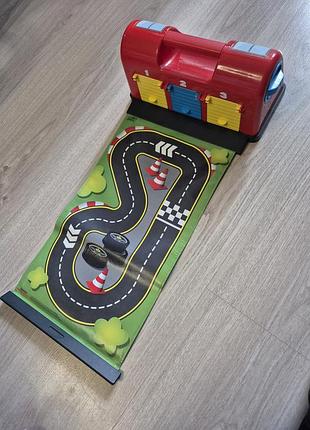 Ігровий набір bb junior ferrari roll-away raceway портативний гараж-трек