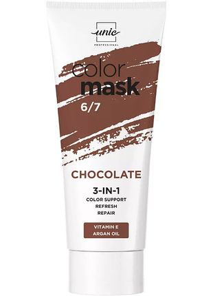 Тонуюча маска для волосся unic color mask 6/7 шоколадний 250 мл