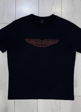 Мужская хлопковая футболка hackett aston martin size xl стан идеал