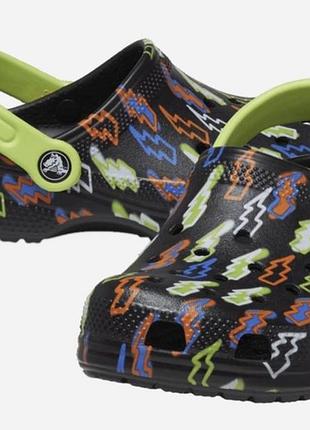 Детские кроксы-сабо для мальчика crocs classic lightning bolt clog