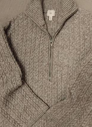 Джемпер свитер на молнии от h&m оверсайз 9