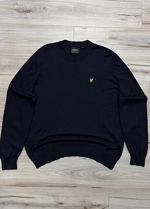 Новый шерстяной свитер джемпер лайл скотт lyle &amp; scott cotton merino wool crew neck, xl, оригинал