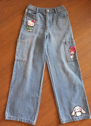 Джинсы детские hello kitty end friends на девочку 9-10р 140см