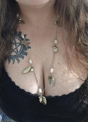Винтажное длинное колье от бренда accessorize me, серебристого цвета
