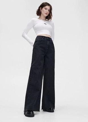 Черные широкие джинсы baggy eur 38