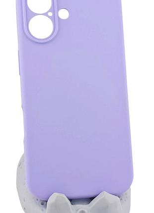Чохол silicone case box для apple iphone 17 бампер із мікрофіброю бузковий (без лого)