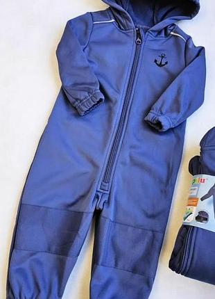 Софтшел комбінезон на флісі lupilu 98см водонепроникний softshell