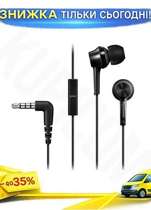 Ku наушники panasonic rp-tcm115gc-k universal fit black вкладыши 3,5 мм с микрофоном для смартфона ком uni2l_k