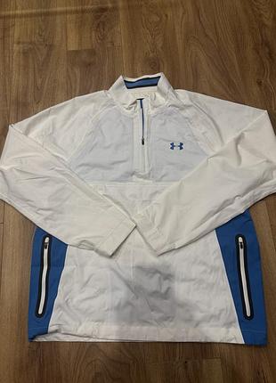 Вітровка чоловіча under armour біла, синя, розмір xl