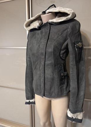 Натцральнв шкіряна дублянка aeronautica militare