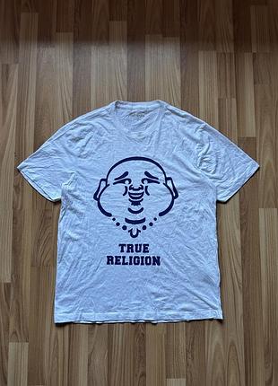 Футболка true religion buddha, біла, розмір xl, 100% котон