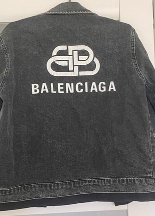 Джинсова куртка balenciaga чорна 6