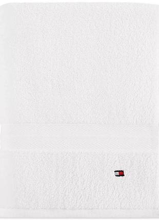 Полотенце банное tommy hilfiger modern american solid cotton bath towel белый (883893996328)