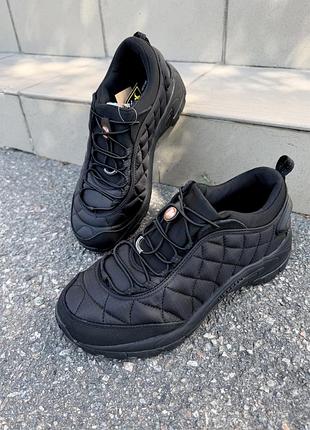 Мужские кроссовки черно -оранжевого цвета merrell ice cap moc (термо)