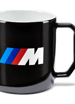 Чашка bmw m з логотипом 80235b840b8 — стильна чорна порцелянова кружка