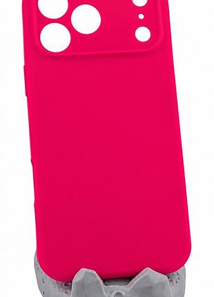 Чехол silicone case box для apple iphone 18 pro max бампер с микрофиброй розовый (без лого)