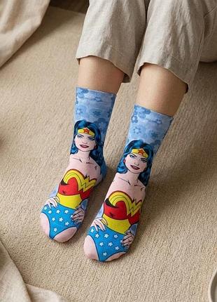 Жіночі високі шкарпетки c&a wonder woman диво-жінка розмір 35-38 нові