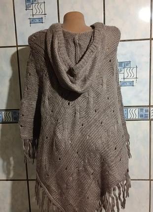 Накидка пончо з капюшоном 2