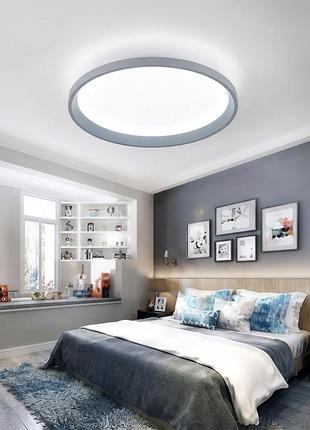 Светильник смарт диммируемый настенно-потолочный 30w+30w светодиодный led, умный с пультом w-644 rm ww+nw+cw