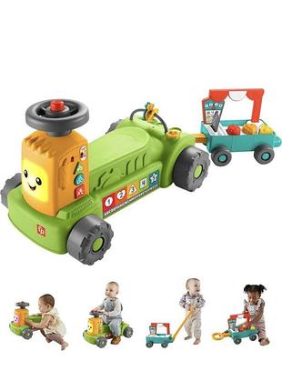 Fisher-price  4 в 1 ходунки каталка трактор ферма hlm42 farm tractor walker
