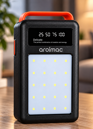 Повербанк aroimac 80000 mah (56-68) / powerbank з led-ліхтарем та цифровим індикатором заряду