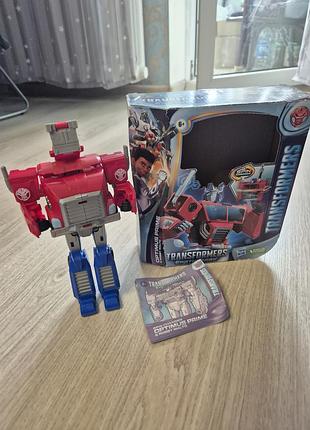 Трансформер hasbro transformers earthspark spin changer оптімус прайм 20 см