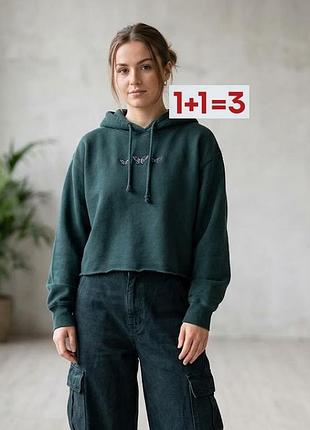 1+1=3 🎁 укороченный худи на флисе от hollister