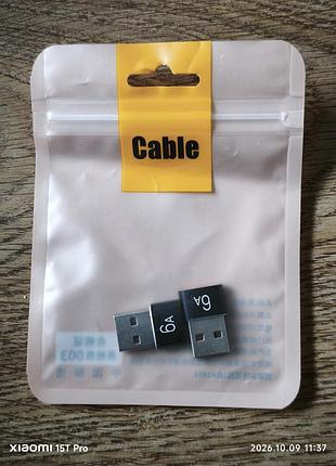 Перехідник адаптер із швидкою зарядкою 6a type a (usb 3.0) - type c