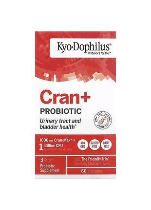 Пробиотики, kyo-dophilus, cran+, 60 капсул