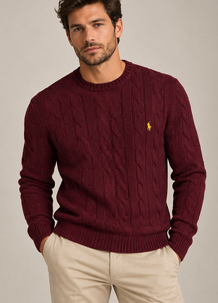 Чоловічий джемпер, бавовняний светр polo ralph lauren