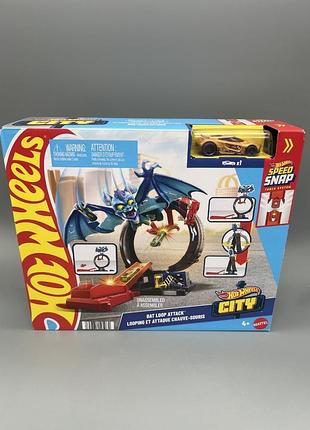 Автомобільний трек для хлопчика hot wheels неймовірна атака кажана htn78
