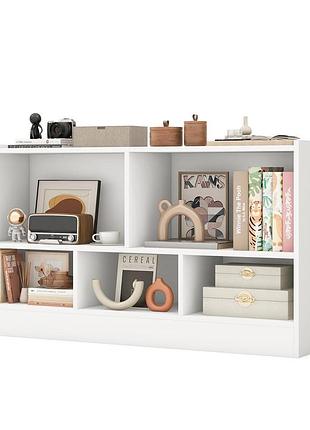 Дитячий стелаж-органайзер costway 5-cube toy bookcase для книг і іграшок на 5 комірок білий