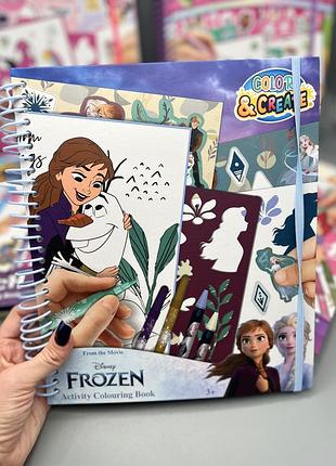 Набори disney альбом-розмальовка color & create activity colouring book