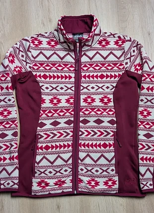 Флісова кофта жіноча jack wolfskin з орнаментом, розмір m
