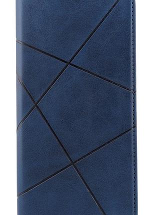 Чехол книжка business leather для xiaomi redmi a7 pro 4g на магните с подставкой синий