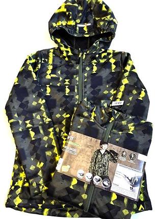 Детская куртка софтшел на флисе crivit 134-140 см водонепроницаемая softshell