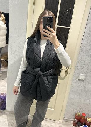 Жилетка з поясом 3