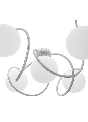 Люстра молекула потолочная e27 60w gy (br-01460c/5) brille 23-059