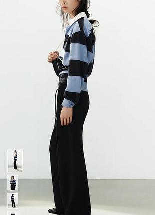 Штаны zara l широкие на флисе