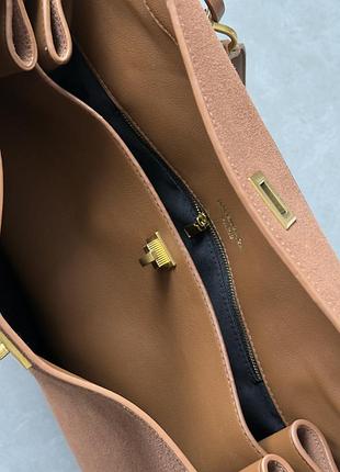 Сумка rodeo large suede ginger/gold 9