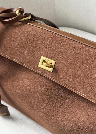 Сумка rodeo large suede ginger/gold 8