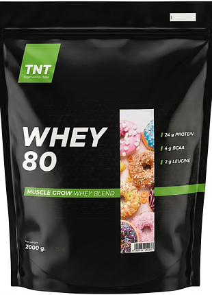 Комплексный протеин 2 кг tnt nutrition whey 80 польша банановый пончик