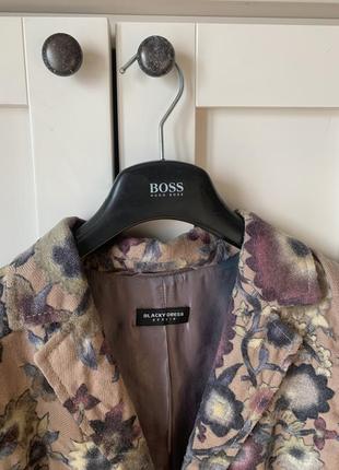 Пиджак шерстяной цветочный бежевый blacky dress berlin3 фото