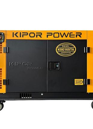 Дизельний генератор kipor power8196sta, 15 квт, 220 в, електростартер