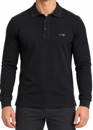 Чоловіче поло armani jeans muscle fit з довгим рукавом, розмір l