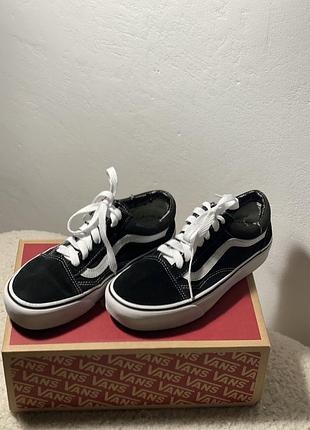 Vans old skool, чорні з білим 2