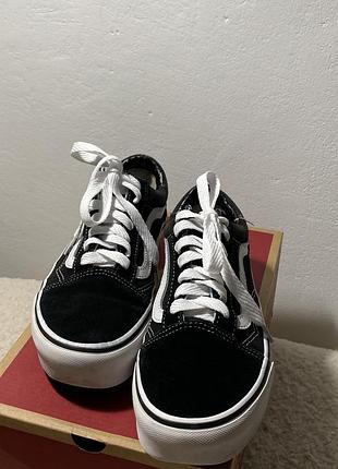 Vans old skool, чорні з білим 7